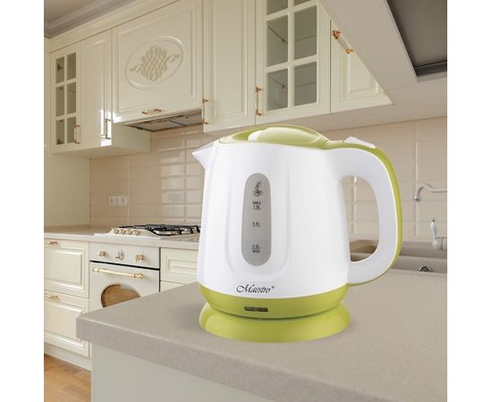 Feel-Maestro MR013 green electric kettle 1 L Green, White 1100 W