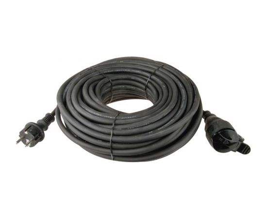Emos Maitinimo kabelis/ilgiklis AC kištukas (Tipas F CEE 7/7) - lizdas (Tipas F CEE 7/14) (3x1.5 mm²) 10m IP44 su gumine izoliacija, juodas