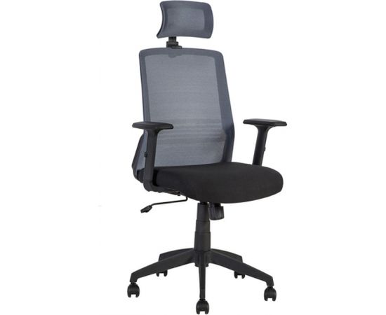 Biroja krēsls BRAVO 62x53xH114-120cm melns/pelēks
