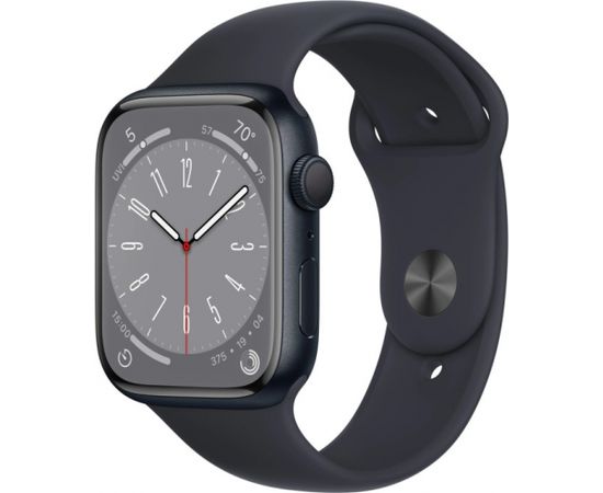 Apple Watch Series 8 GPS 41mm Midnight Aluminium Case with Midnight Sport Band - Regular