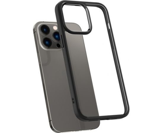 Spigen Ultra Hybrid Caurspīdīga stikla TPU aizmugures maks-apvalks priekš Apple iPhone 14 Pro Max Melns rāmis