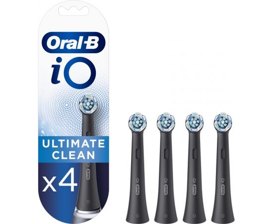 Oral-B Replaceable Toothbrush Heads iO Ultimate Clean For adults, Number of brush heads included 4, Black