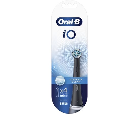 Oral-B Replaceable Toothbrush Heads iO Ultimate Clean For adults, Number of brush heads included 4, Black