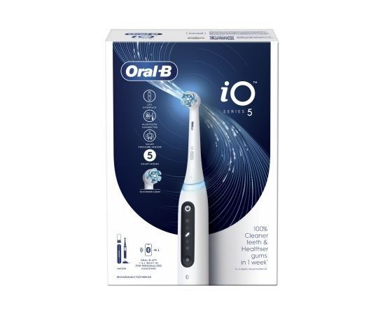 Oral-B Electric Toothbrush iOG5.1A6.1DK iO5 Rechargeable, For adults, Number of brush heads included 1, Quite White, Number of teeth brushing modes 5