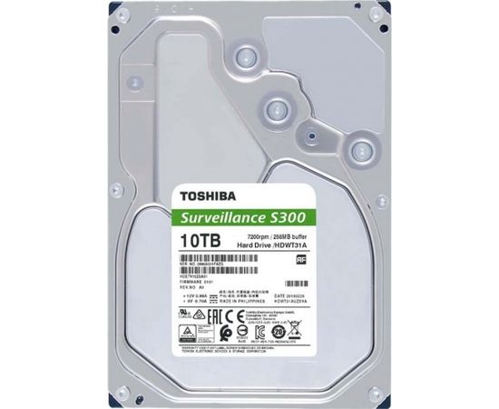 Toshiba Surveillance Hard Drive S300 Pro 7200 RPM, 3.5 ", 10000 GB, 256 MB