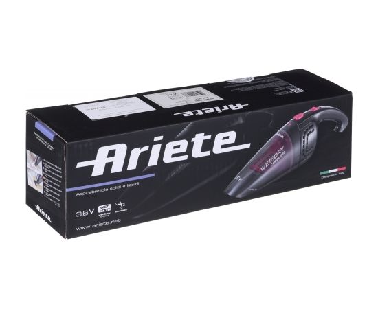 ARIETE 2474 Wet & Dry Cordless handheld vacuum Bagless 1,2 Ah Black, Purple