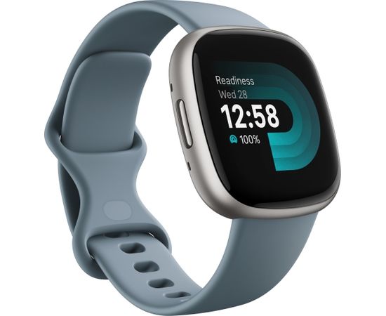 Fitbit Versa 4, waterfall blue/platinum