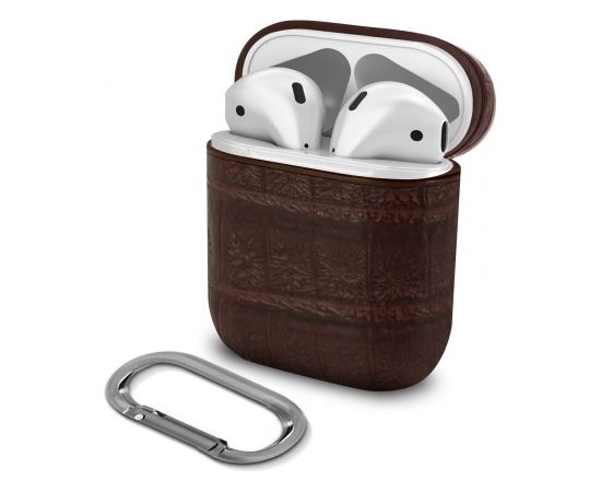 Devia Lux Series Eco Кожаный чехол с магнитным карабином Apple AirPods 1st Generation