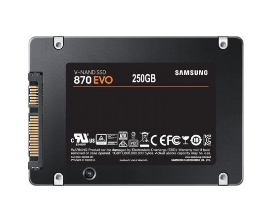 Samsung 870 EVO 2.5" 250 GB Serial ATA III V-NAND