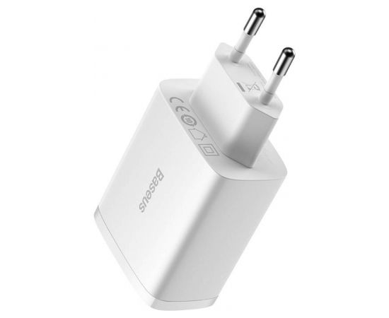 Baseus Compact Quick Charger, 3x USB, 17W (White)