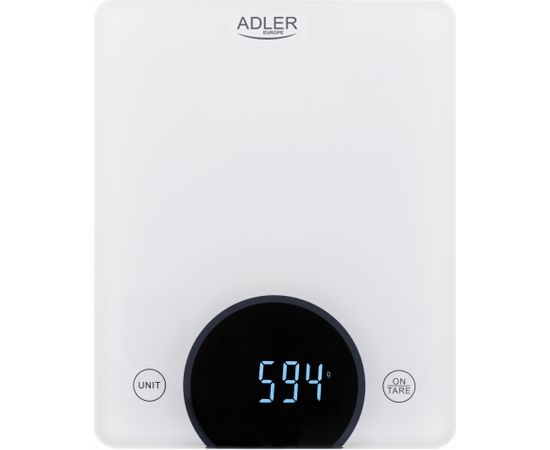 Adler Kitchen Scale AD 3173w Maximum weight (capacity) 10 kg, Graduation 1 g, Display type LED, White