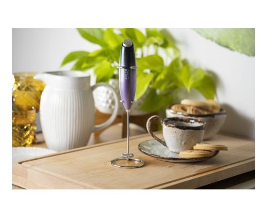 Adler Milk frother with a stand AD 4499 Black/Purple