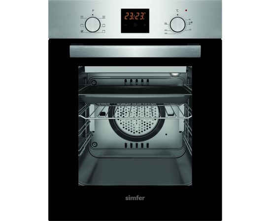 Simfer Oven 4207BERIM 47 L, Inox, Easy to clean, Pop-up knobs, Width 45 cm, Built in