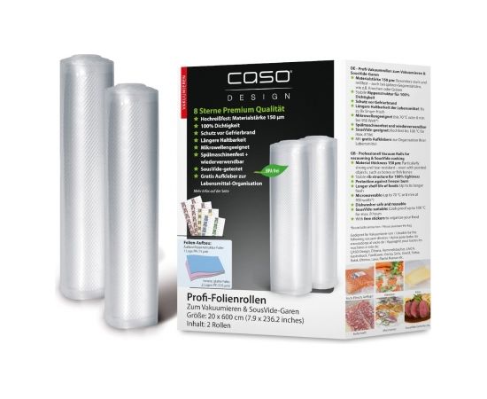 Caso Foil rolls 01221 2 units, Dimensions (W x L) 20 x 600 cm, Ribbed