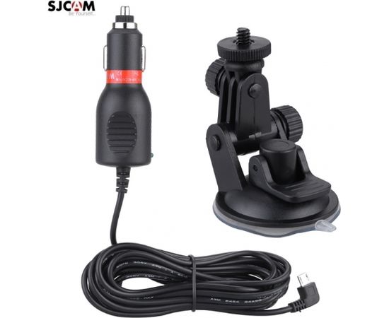 SJCam Оригинальное SJ4000 SJ5000 M10 M20 Спорт камер Авто крепление на стекло + DC Micro USB Зарядка 5V 2A