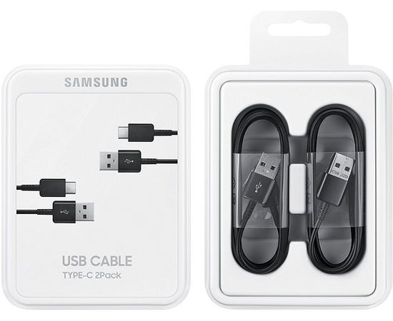 Samsung USB Male - USB Type C Male 1.5 m Black datu kabelis - iepakojumā 2 gb