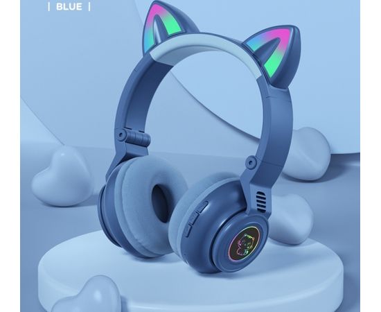 Goodbuy Macaron bezvadu austiņas bērniem / Bluetooth 5.0 zilas