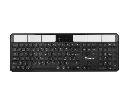 Powerton Solar Slim Bluetooth bezvadu tastatūra personālajam datoram / PS4 / XBOX / Smart TV / Android