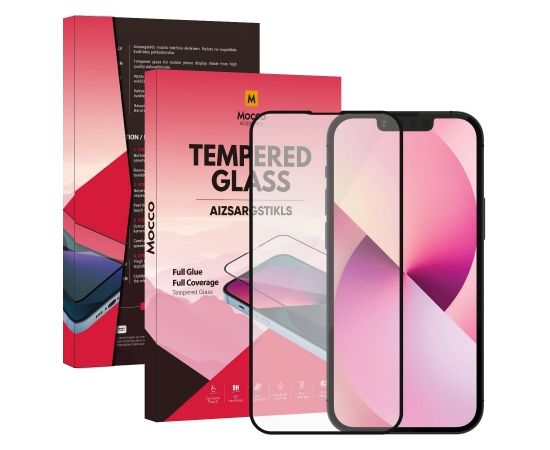 Mocco Full Glue Signature Edition Tempered Glass Защитное стекло для Apple iPhone 14 Pro Max Черное