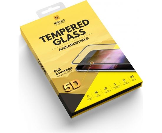Mocco Full Glue 5D Signature Edition Tempered Glass Aizsargstikls Pilnam Ekrānam Xiaomi Redmi 7 Melns