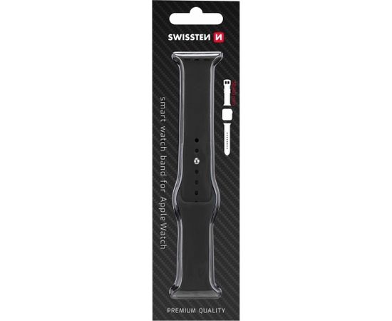Swissten Cиликоновый Pемешок для Apple Watch 1/2/3/4/5/6 / SE / 38 мм / 40 мм