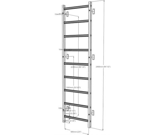 Drabinka gimnastyczna drewniano metalowa BenchK 310W/710W