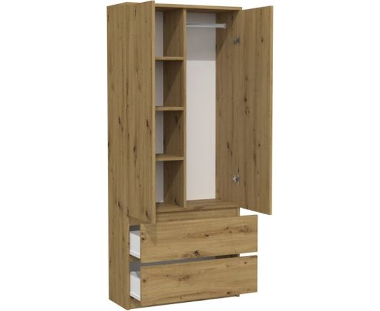Top E Shop Topeshop SZAFA MALWA ART bedroom wardrobe/closet 5 shelves 2 door(s) Oak