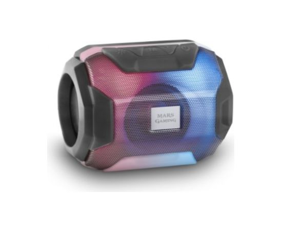 Mars Gaming MSBAX Bluetooth Bezvadu Skaļrunis ar Radio / MicroSD / RGB / USB / 10W / Melns