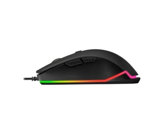 Mars Gaming MM118 Spēļu Pele ar Papildus Pogām / RGB / 400 - 9800 DPI / USB / Melna