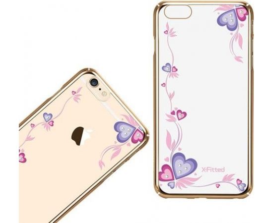 X-Fitted Пластиковый чехол С Кристалами Swarovski для Apple iPhone  6 / 6S Золото / Пурпурные Мечты