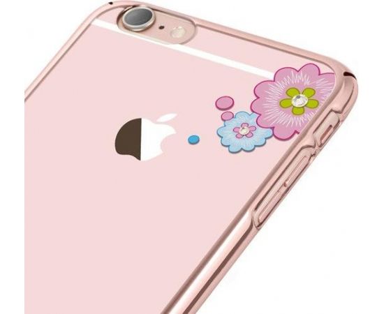 X-Fitted Пластиковый чехол С Кристалами Swarovski для Apple iPhone  6 / 6S Роза золото / Цветочный Расцвет