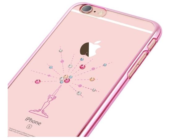 X-Fitted Пластиковый чехол С Кристалами Swarovski для Apple iPhone  6 / 6S Розовый / Звездное Небо
