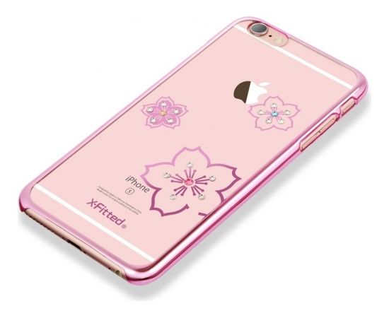 X-Fitted Пластиковый чехол С Кристалами Swarovski для Apple iPhone  6 / 6S Розовый / Цветение