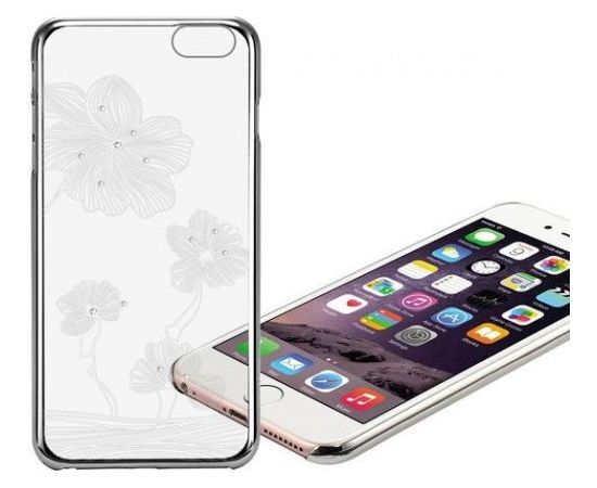 X-Fitted Aizmugurējais Plastikata Apvalks ar Swarovski Kristāliem Priekš Apple iPhone 6 / 6S Sudrabs / Lotus