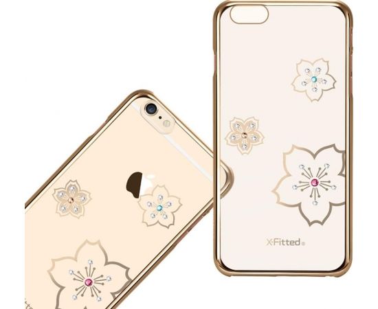 X-Fitted Пластиковый чехол С Кристалами Swarovski для Apple iPhone  6 / 6S Золото /  Цветение