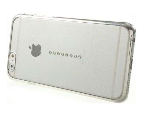 X-Fitted Aizmugurējais Plastikata Apvalks ar Swarovski Kristāliem Priekš Apple iPhone 6 / 6S Sudrabs / Seši Akmeņi