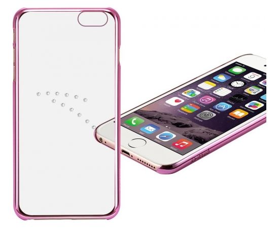 X-Fitted Пластиковый чехол С Кристалами Swarovski для Apple iPhone  6 / 6S Розовый / Алмазная Стрела