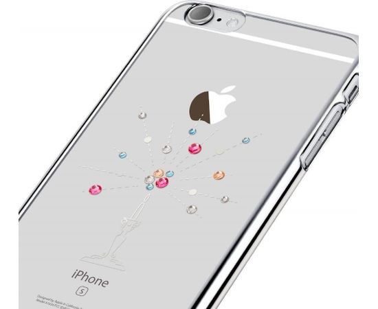 X-Fitted Aizmugurējais Plastikata Apvalks ar Swarovski Kristāliem Priekš Apple iPhone 6 / 6S Sudrabs / Zvaigžņu Debess