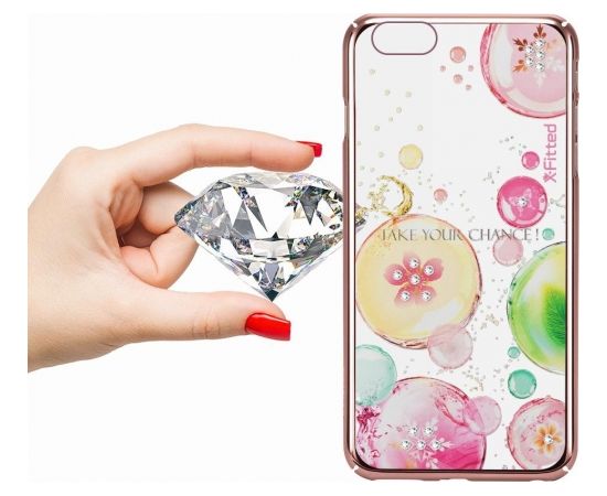 X-Fitted Пластиковый чехол С Кристалами Swarovski для Apple iPhone  6 / 6S Роза золото /  Фантастический Пузырь