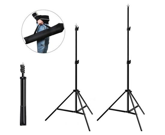 Puluz Photo studio background support 2x2m + Backdrops 3 pcs PKT5204