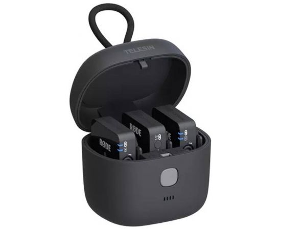 TELESIN Charging Box with 4000mAh Built-in Battery for Rode Wireless GO I II Microphone (TE-WMB-001) Citi kameru aksesuāri 