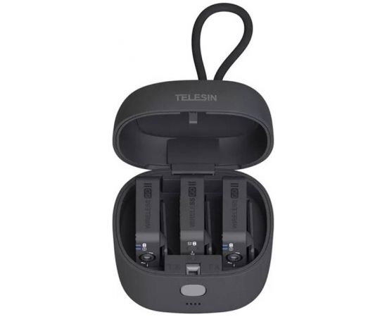 TELESIN Charging Box with 4000mAh Built-in Battery for Rode Wireless GO I II Microphone (TE-WMB-001) Citi kameru aksesuāri 
