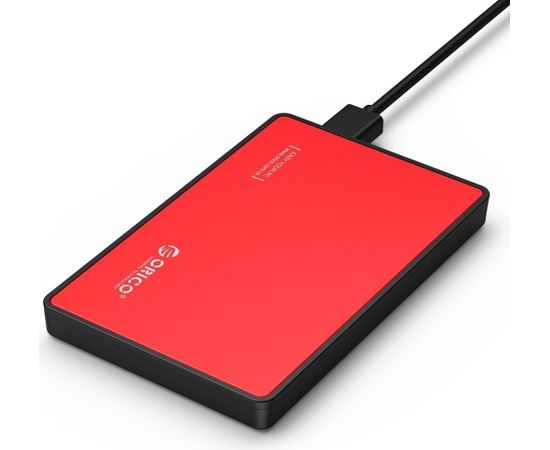 Hard drive external enclosure Orico SSD/HDD 2.5" SATA III (red)