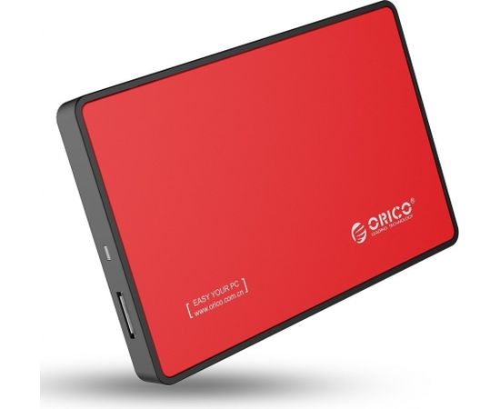 Hard drive external enclosure Orico SSD/HDD 2.5" SATA III (red)