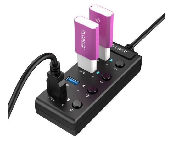 Orico  USB 3.0. Hub with switches, 5x USB (black)