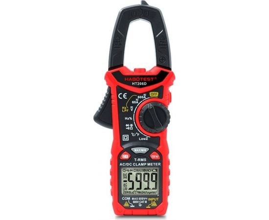 Habotest HT206D True RMS Digital Clamp Meter, NCV, LPF