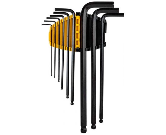 Extra-Long Ball End Hex Key Set Deli Tools EDL232309H, 1.5-10mm, 9pcs