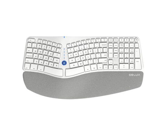 Wireless Ergonomic Keyboard Delux GM901D BT+2.4G (white)