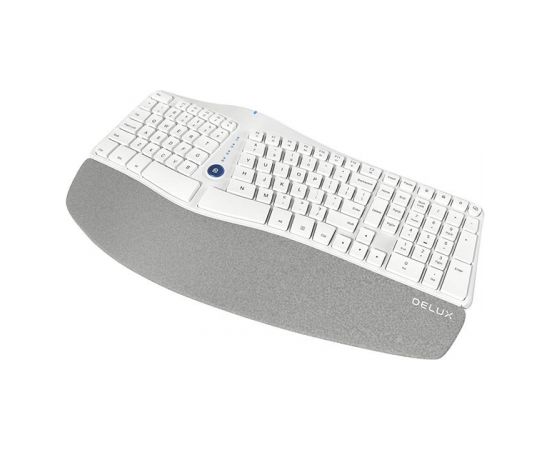 Wireless Ergonomic Keyboard Delux GM901D BT+2.4G (white)