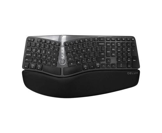 Wireless Ergonomic Keyboard Delux GM901D BT+2.4G (black)
